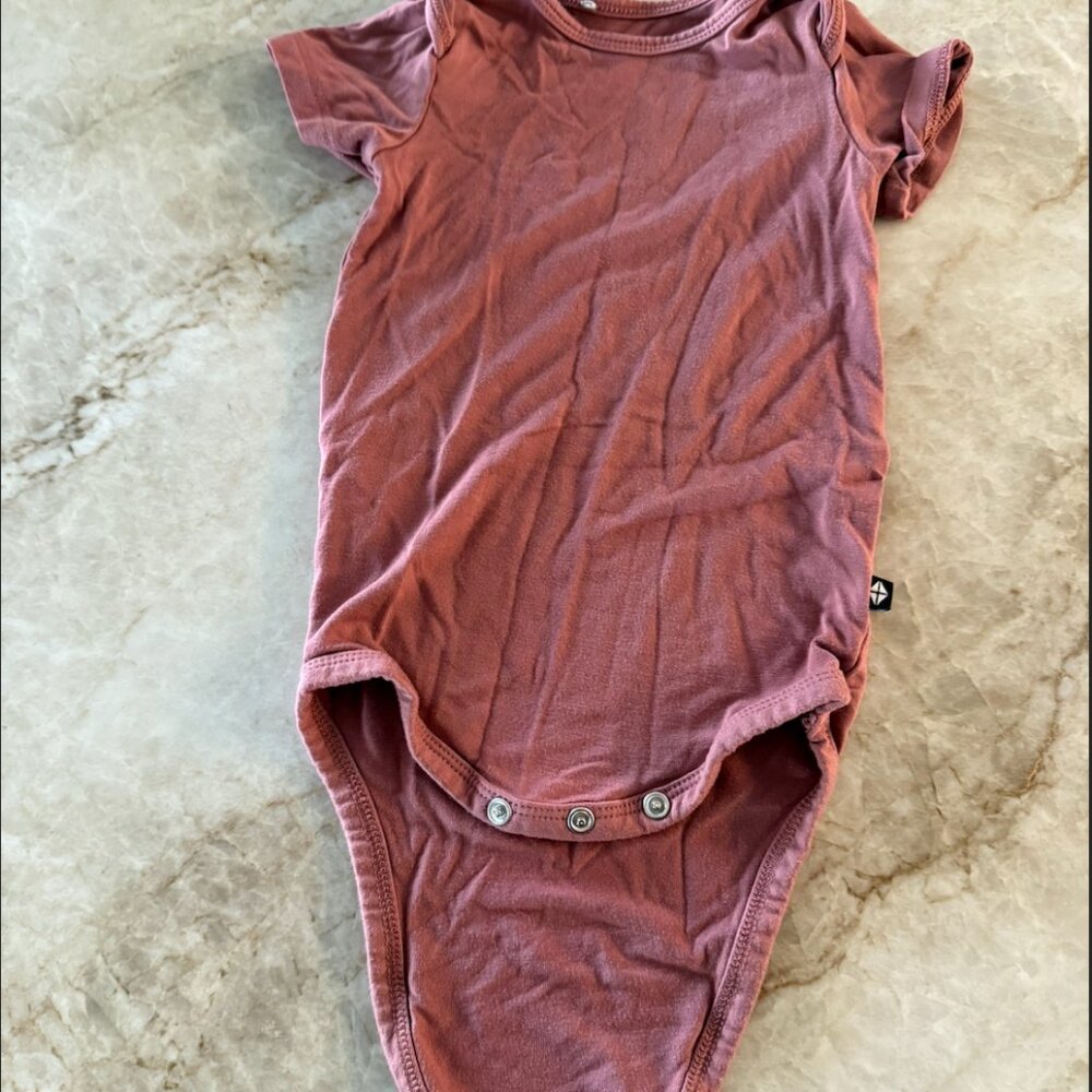 KYTE BABY BODYSUIT ONESIE IN DUSTY ROSE SZ 12-18 MOS